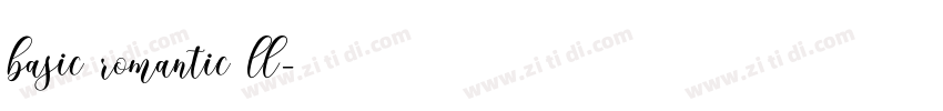 basic romantic ll字体转换